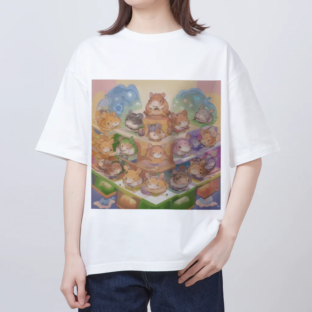 Ninelieのハムスターたち オーバーサイズTシャツ