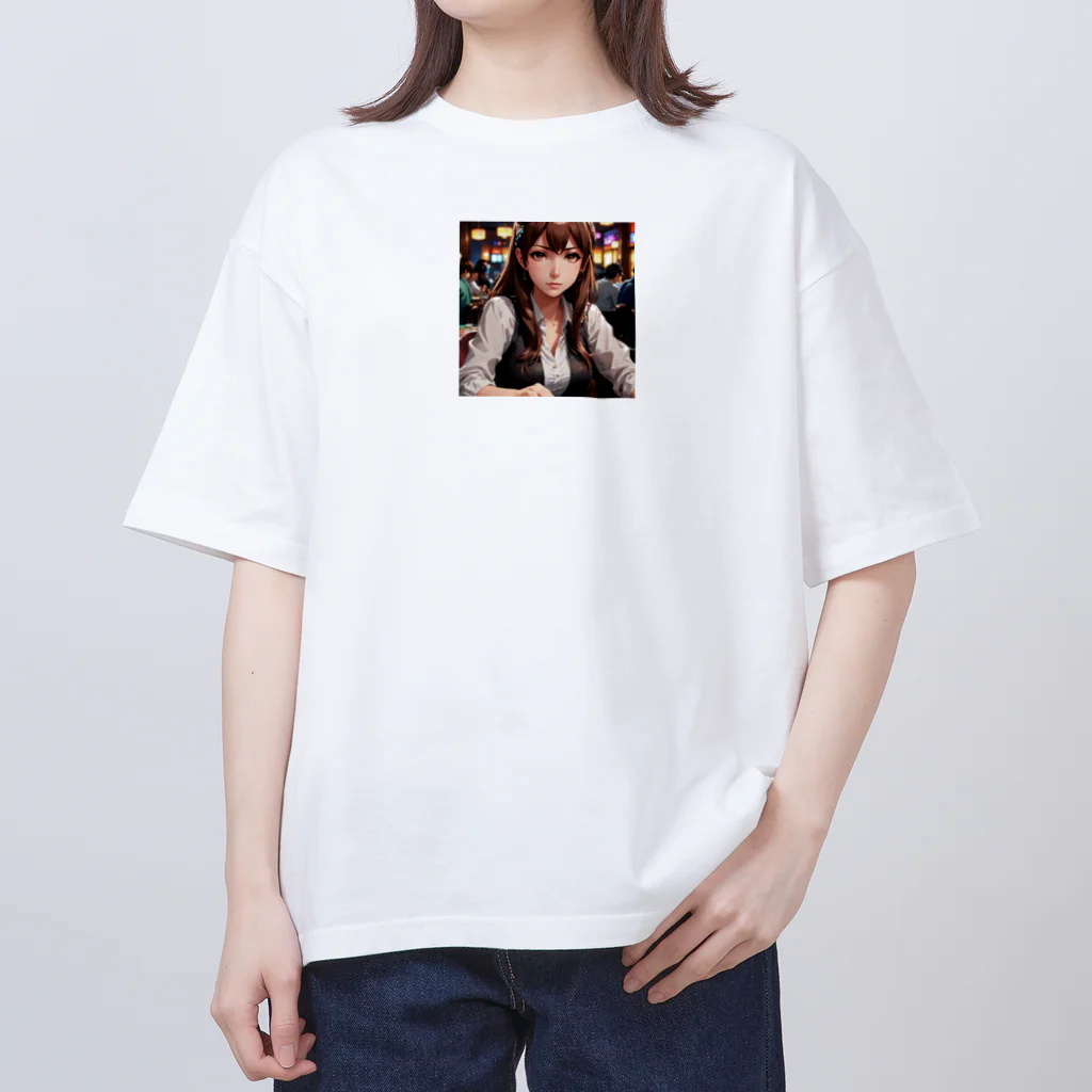 WWWmaのポーカー美少女さや オーバーサイズTシャツ