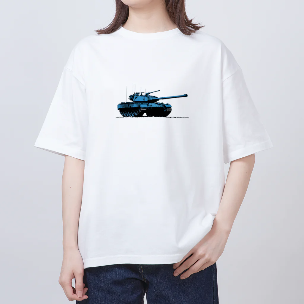 mochikun7の戦車イラスト03 オーバーサイズTシャツ