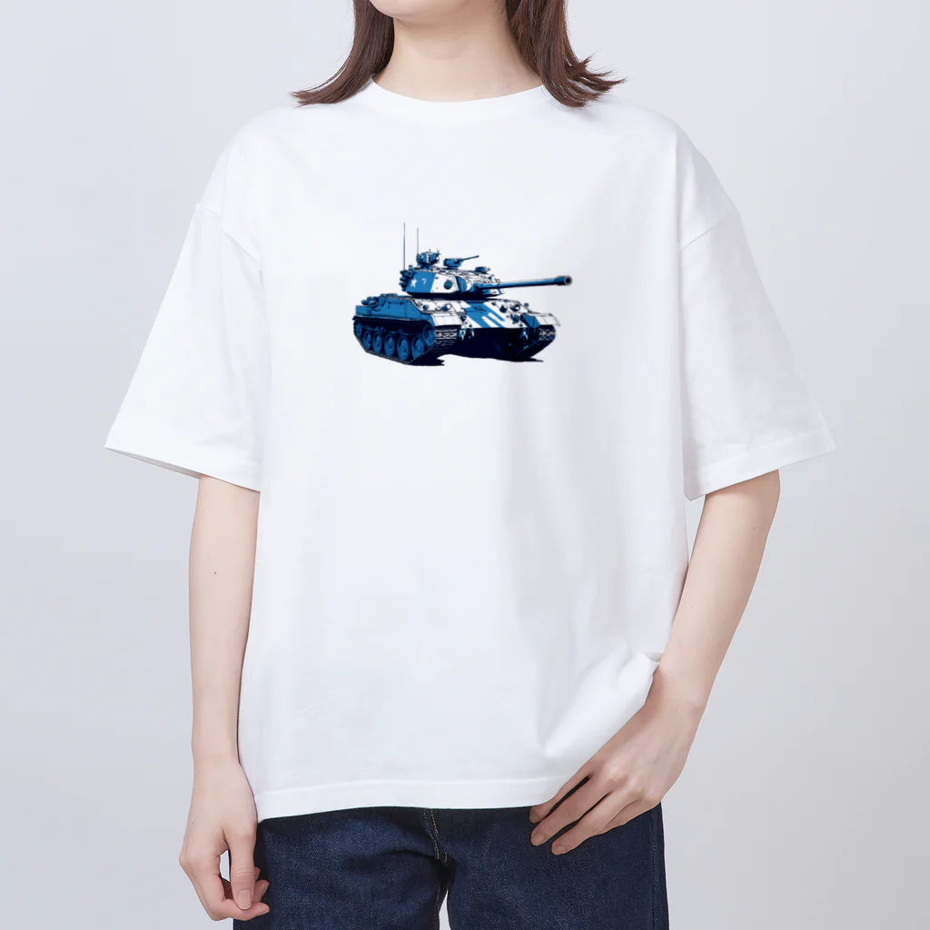 mochikun7の戦車イラスト04 オーバーサイズTシャツ