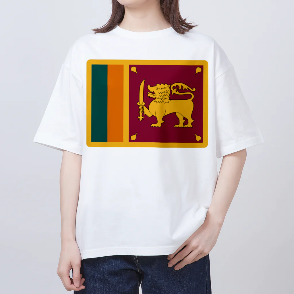 お絵かき屋さんのスリランカの国旗 Oversized T-Shirt