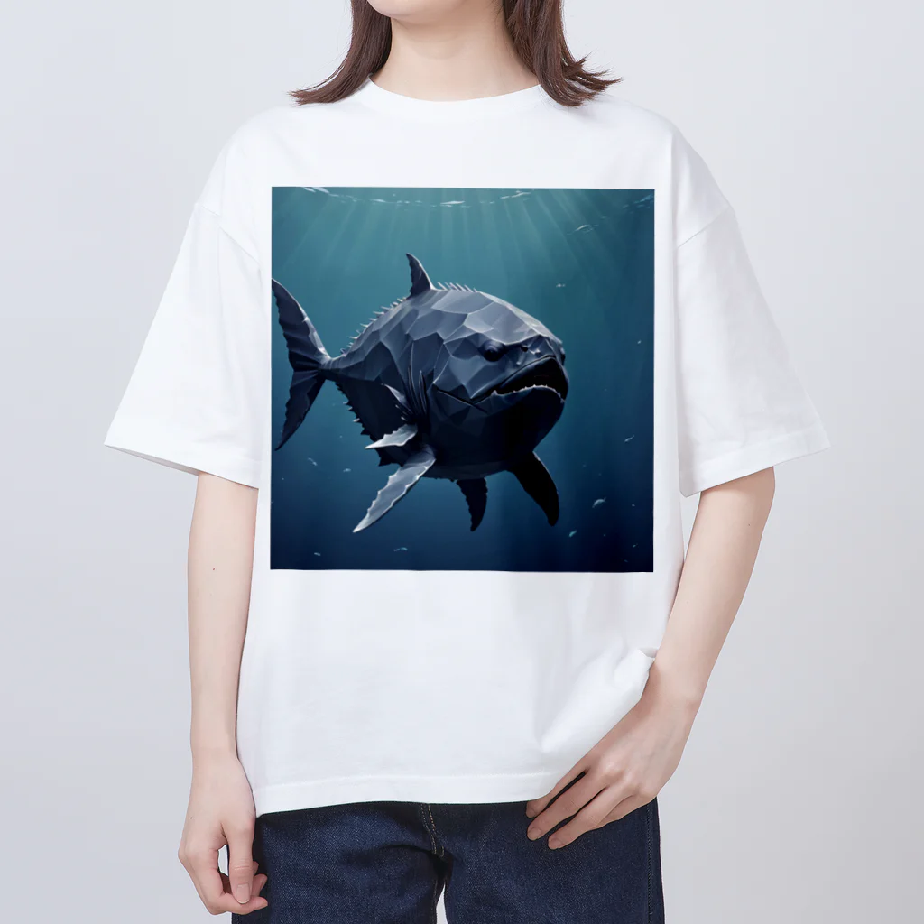 asuto_20のローポリ風マンボウ Oversized T-Shirt