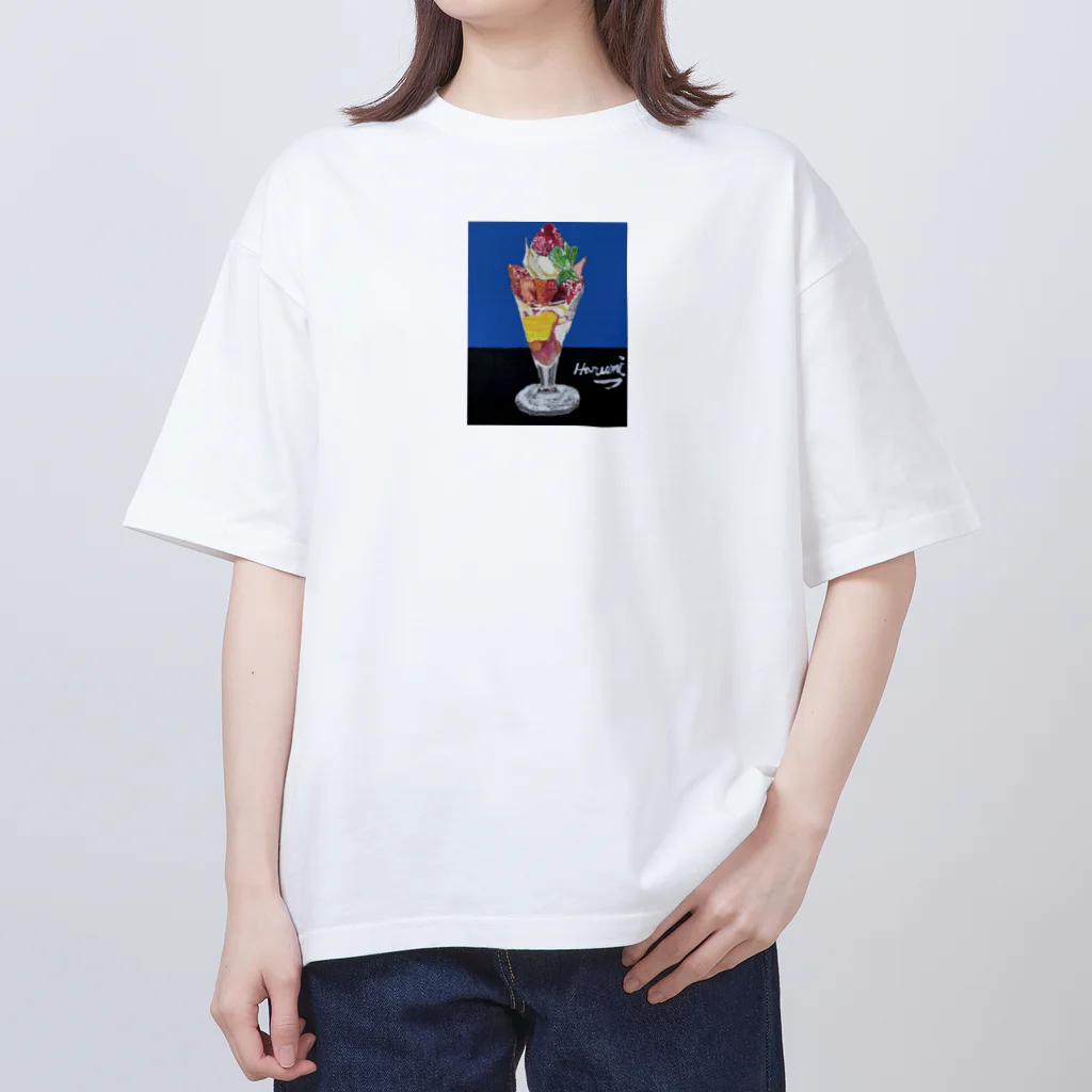 画家・高橋晴美 GOODS SHOPのいちごパフェ Oversized T-Shirt