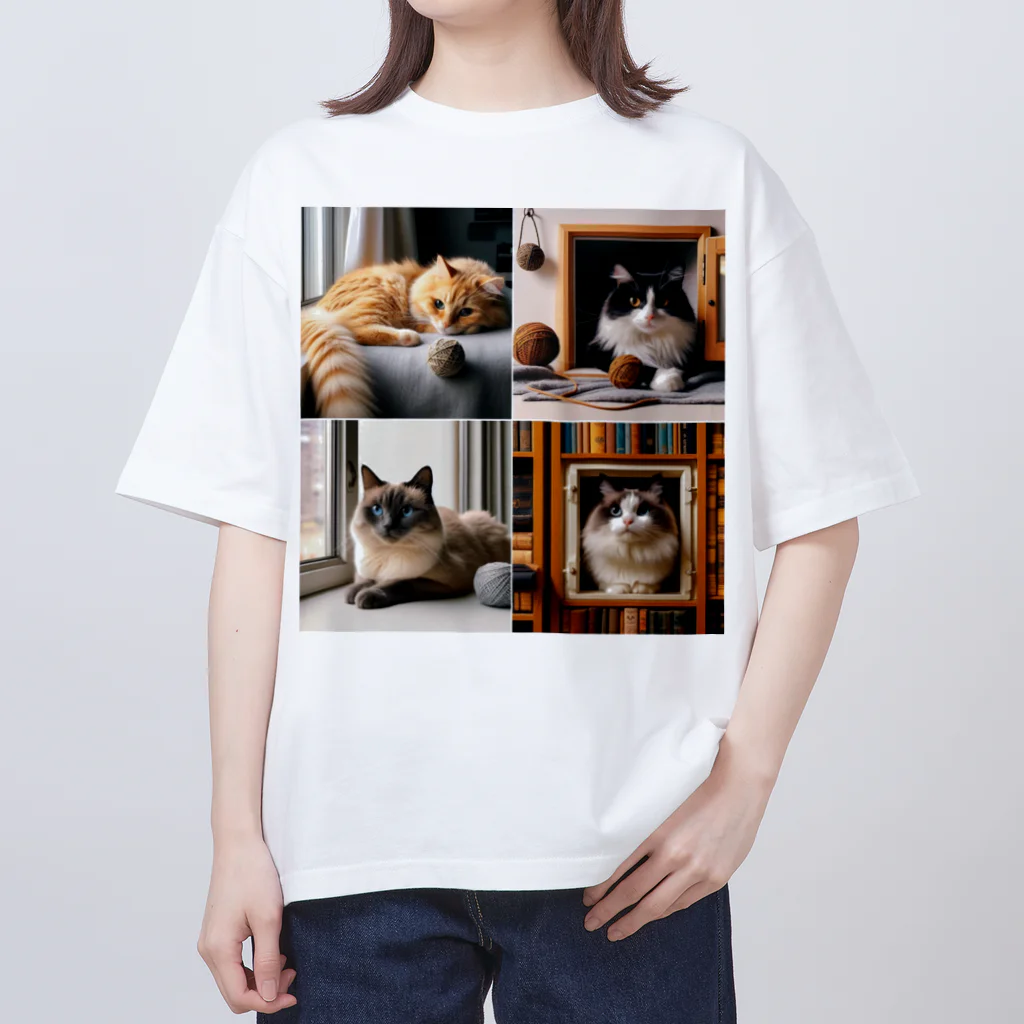 クリエイティブ　テトの猫 オーバーサイズTシャツ