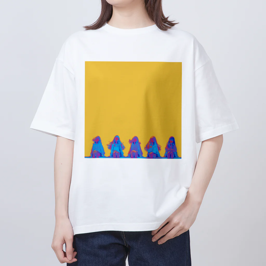 犬米おかかのトウキョウ・ヘッドホン・カラーズ (オーバーサイズTシャツ-シルエットVer.) Oversized T-Shirt