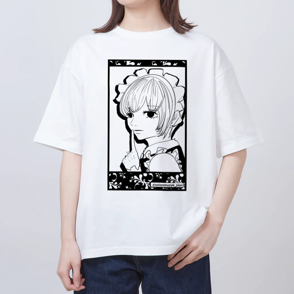 ザイオン　zionの病みかわメイド女の子ブラック「映え」 Oversized T-Shirt