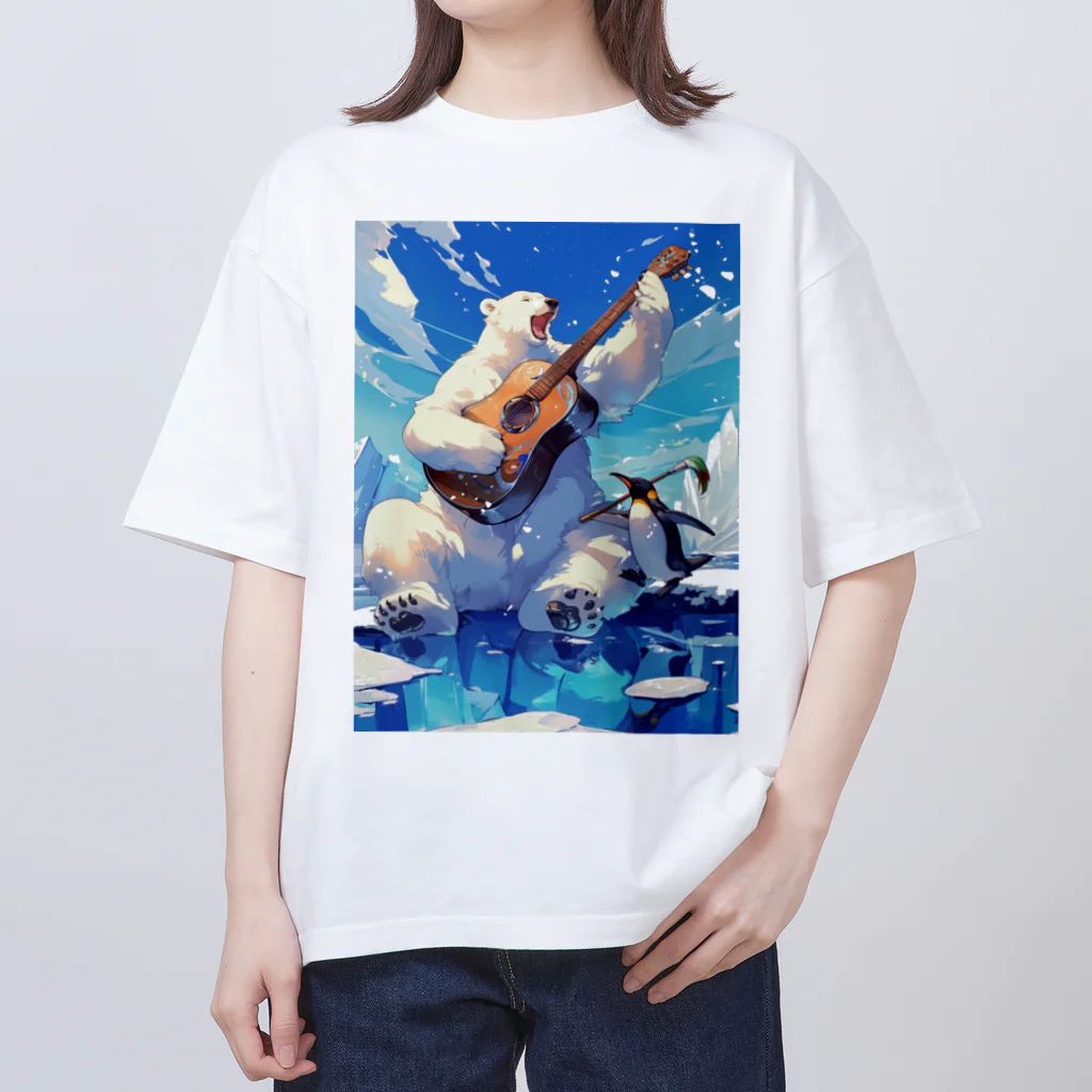 シロクマペンギンのシロクマペンギン Oversized T-Shirt