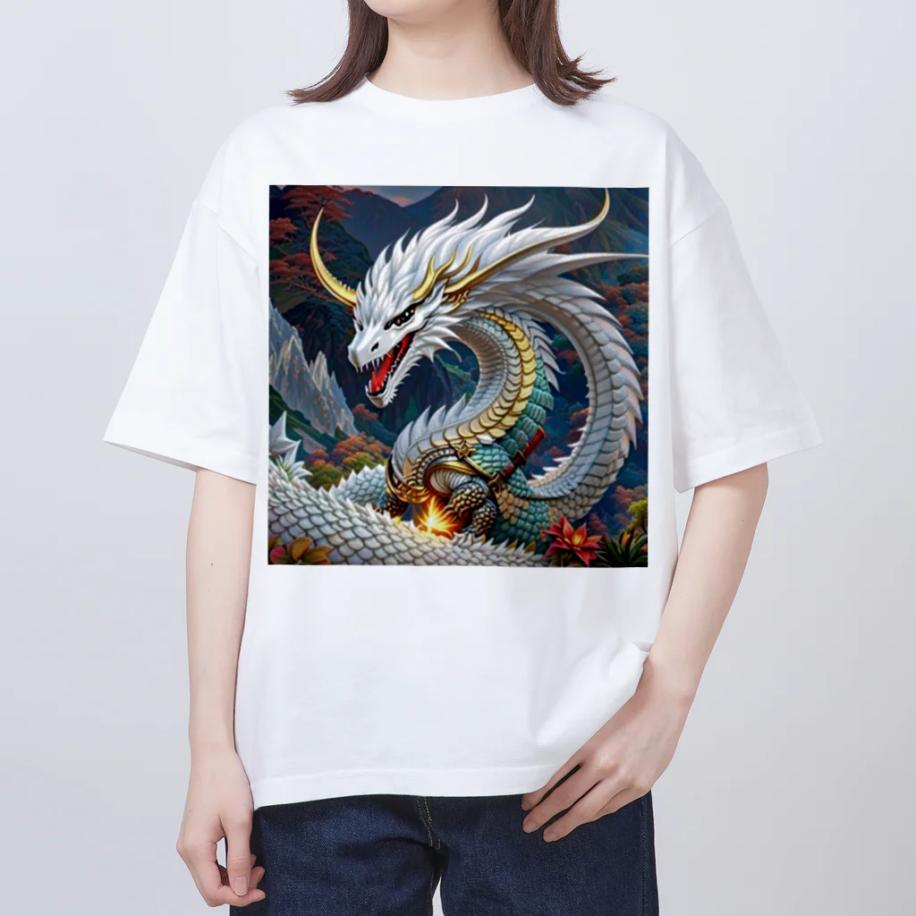 リリアのファンタジーの白龍降臨 オーバーサイズTシャツ