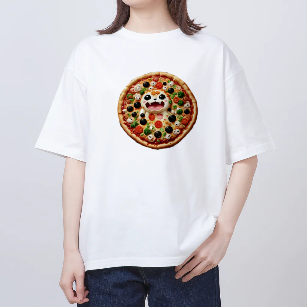 AI妖怪大図鑑のピザ妖怪　ラザピー Oversized T-Shirt