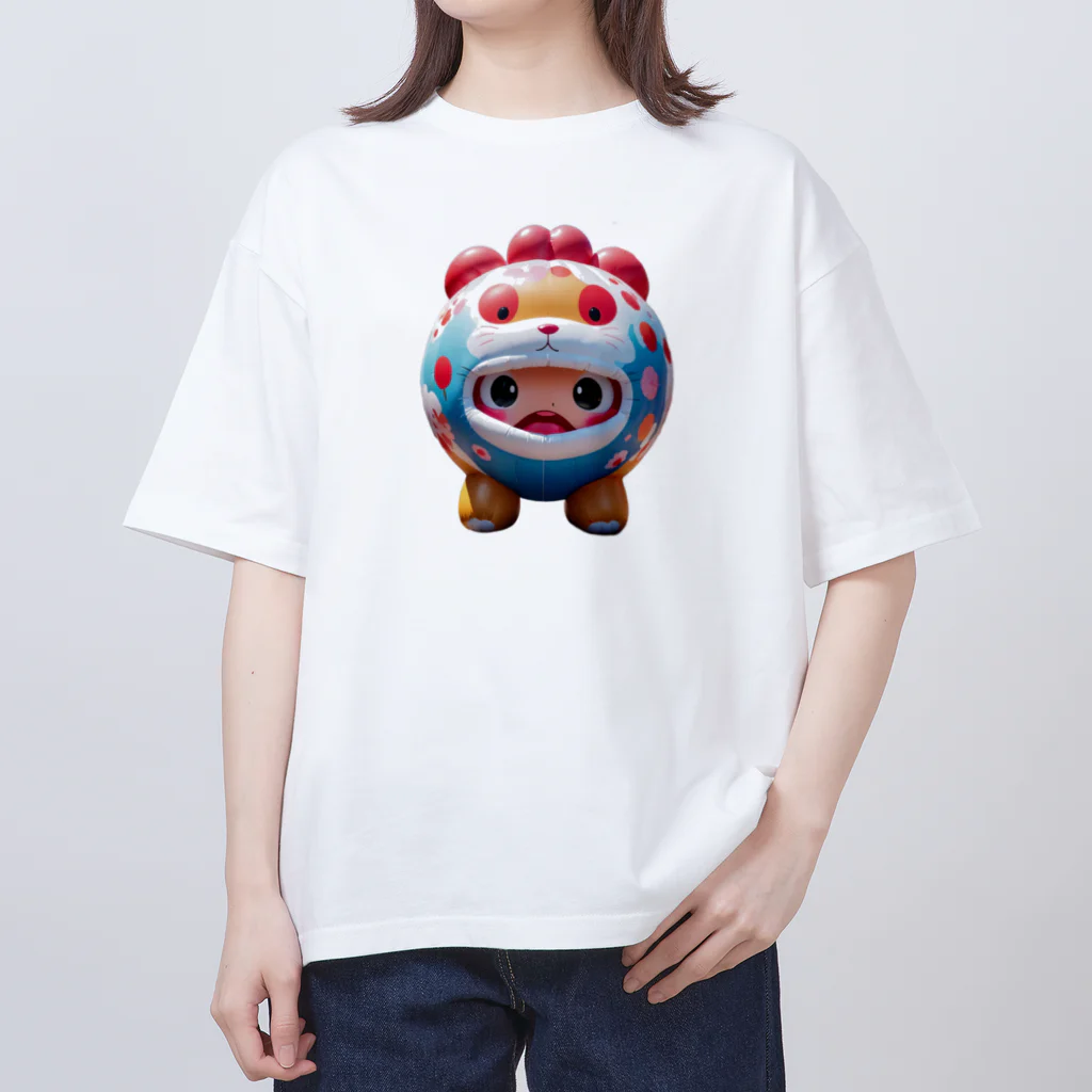 AI妖怪大図鑑のふわふわドーム妖怪　#とらぽん オーバーサイズTシャツ