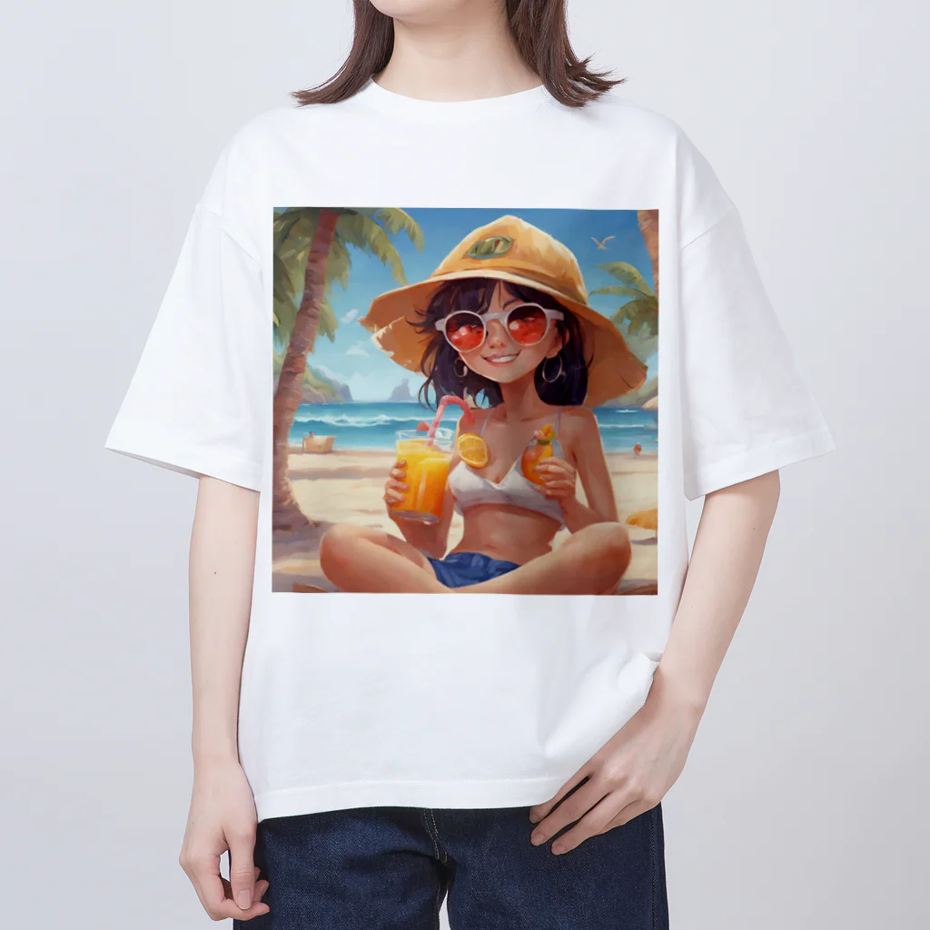 Chama's shopのビーチガール オーバーサイズTシャツ