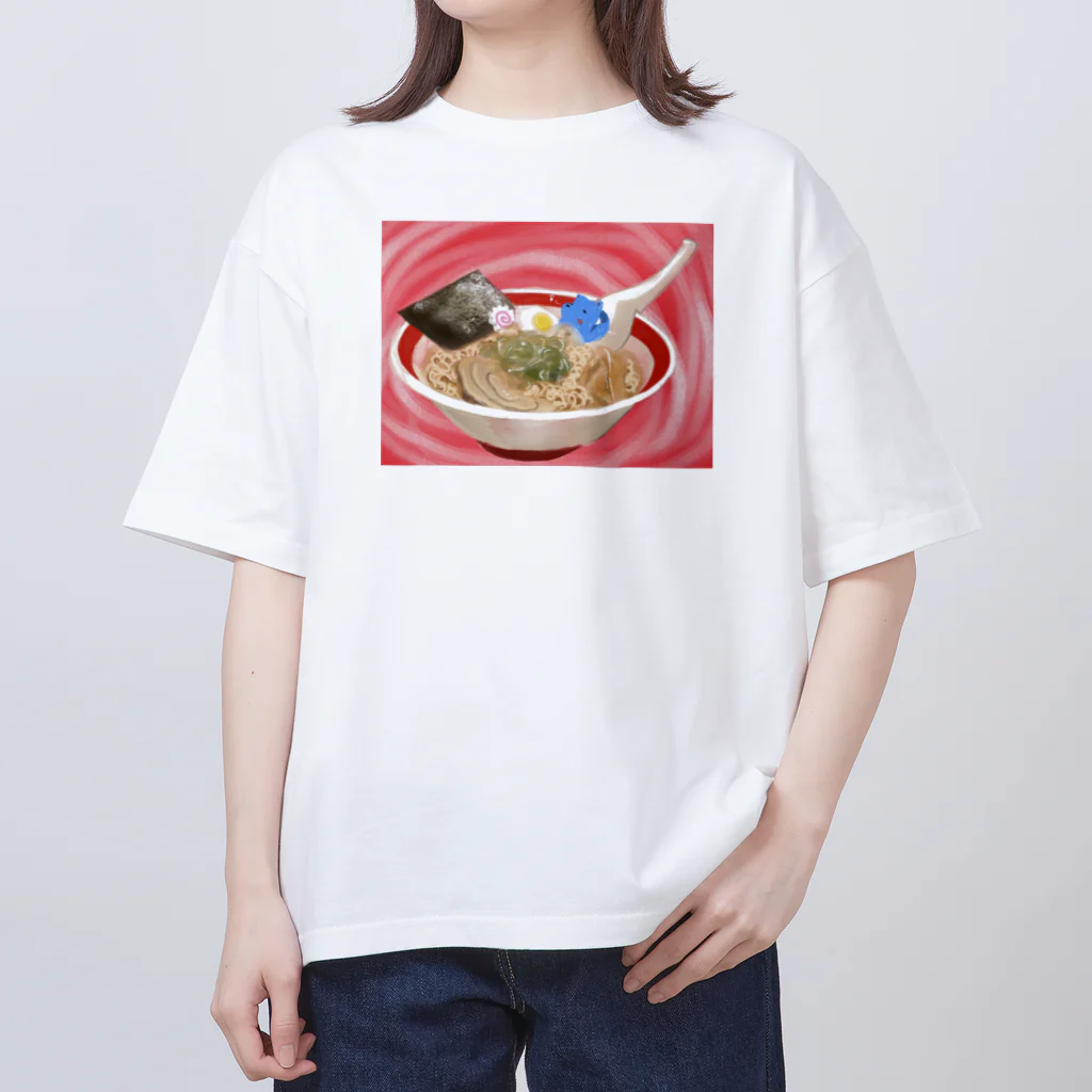 sayayanのラーメンどっぷりくん Oversized T-Shirt