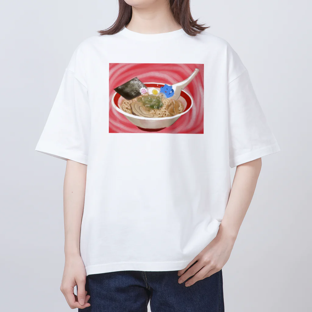 sayayanのラーメンどっぷりくん オーバーサイズTシャツ