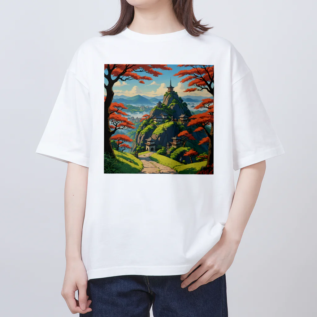 samenoa81の紅葉と景色のいい丘 Oversized T-Shirt