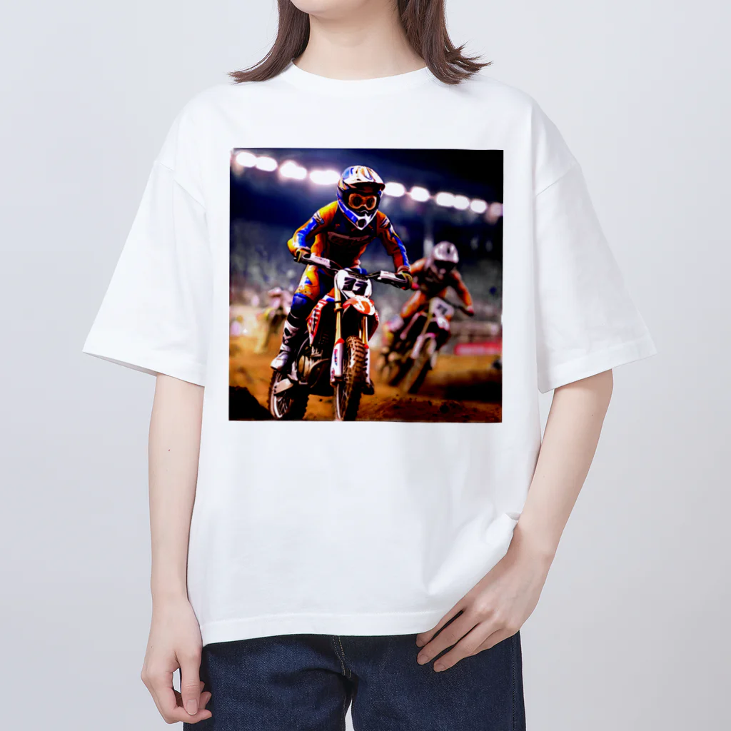 Bikers' Galleryのチャンピオンライド：モトクロスアクション Oversized T-Shirt