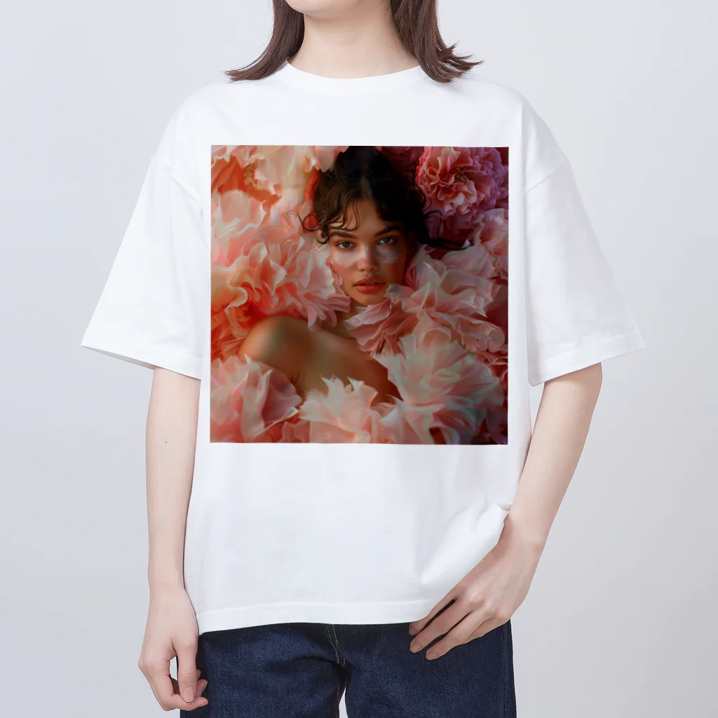 AQUAMETAVERSEのフェイスアート　Tomoe bb 2712 オーバーサイズTシャツ