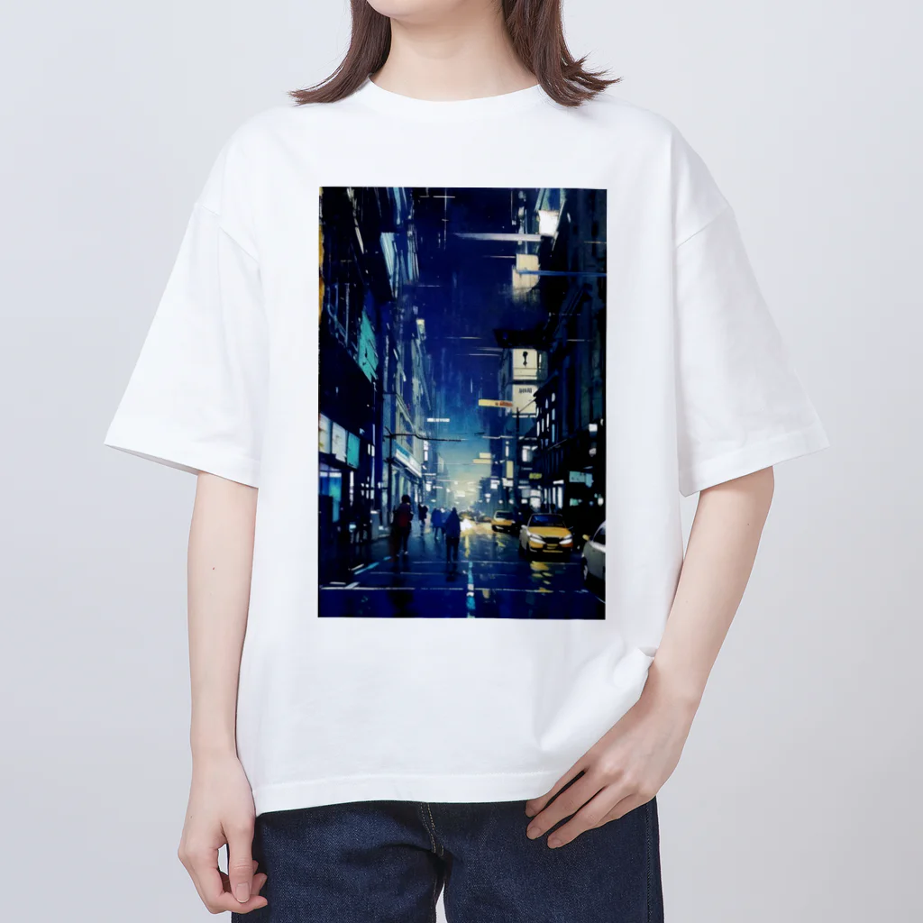 Blue planetのvol.2 青い街 オーバーサイズTシャツ