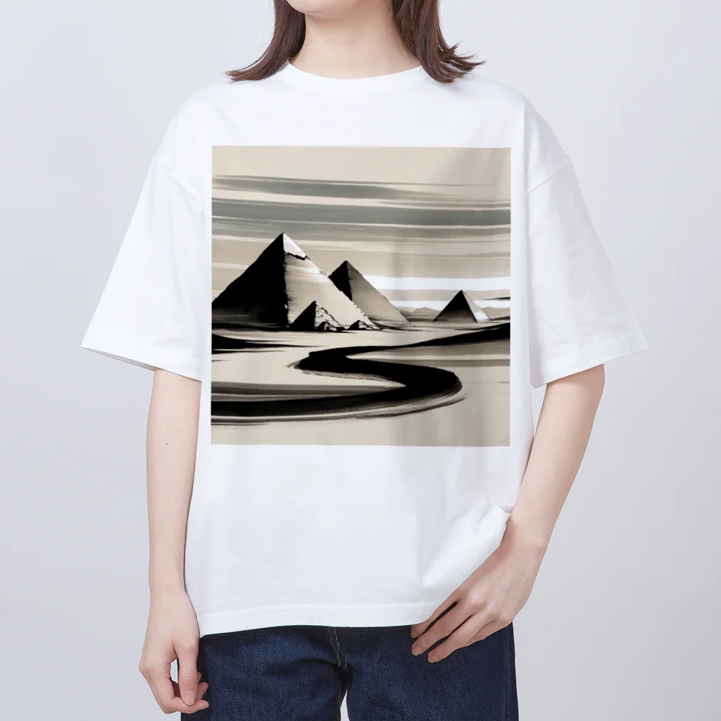 Hey和のピラミッド　世界遺産　日本風 Oversized T-Shirt