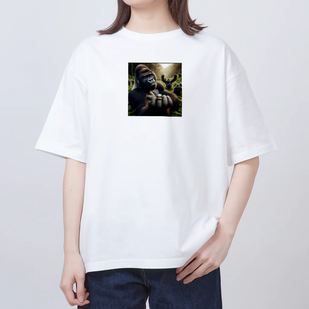 yokooooooのイケメンゴリラのプロポーズ Oversized T-Shirt