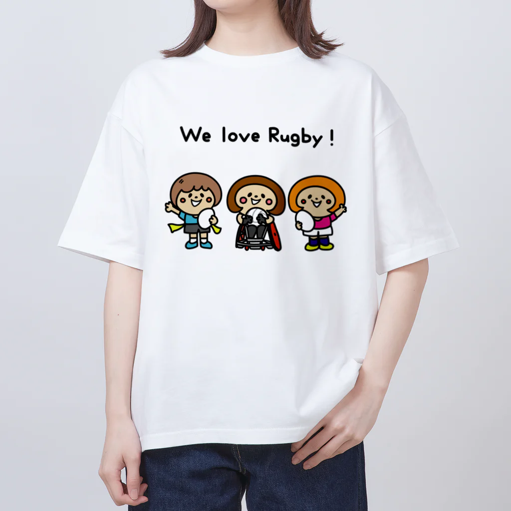 ラガールちゃんのWe love rugby! Oversized T-Shirt