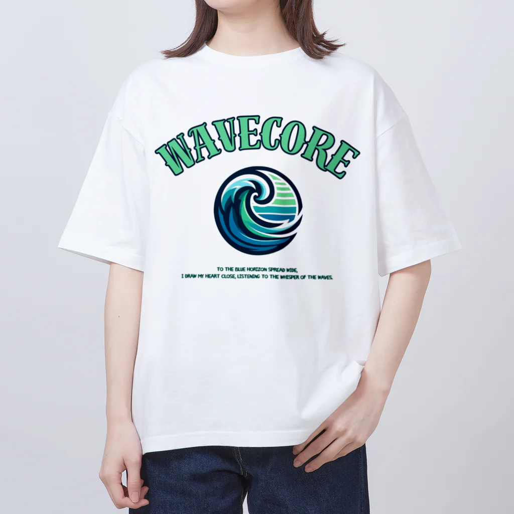 マツタケタケヲのWAVE CORE -海の音- オーバーサイズTシャツ