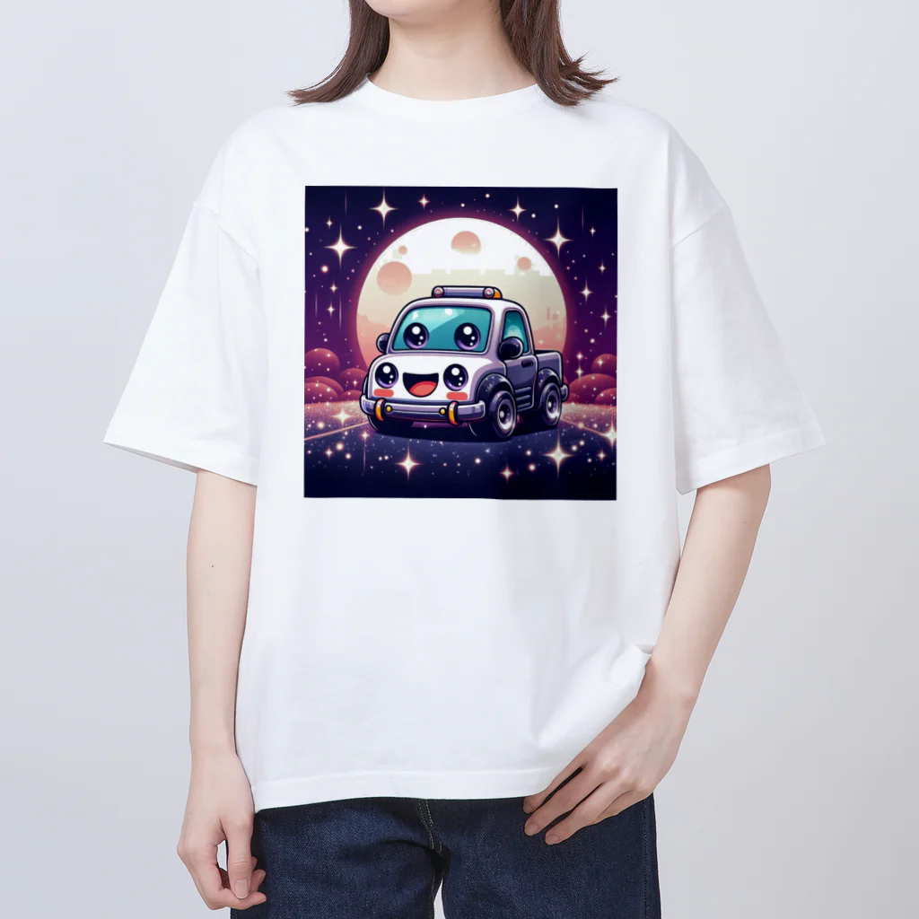 キャラクターズの可愛い車キャラクター Oversized T-Shirt