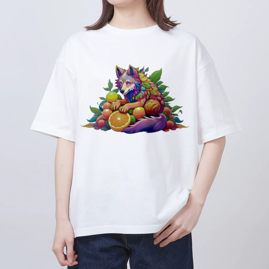 mogworl worksのGrimmit（Wolf） オーバーサイズTシャツ