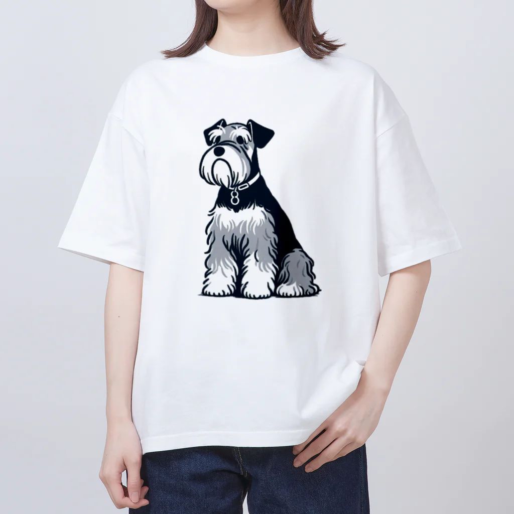 チワワのすももdear.moのハンサムボーイシュナウザー Oversized T-Shirt