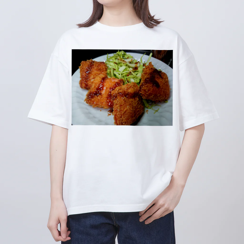 numeron's shopの肉、カツ、おいしいやつ オーバーサイズTシャツ