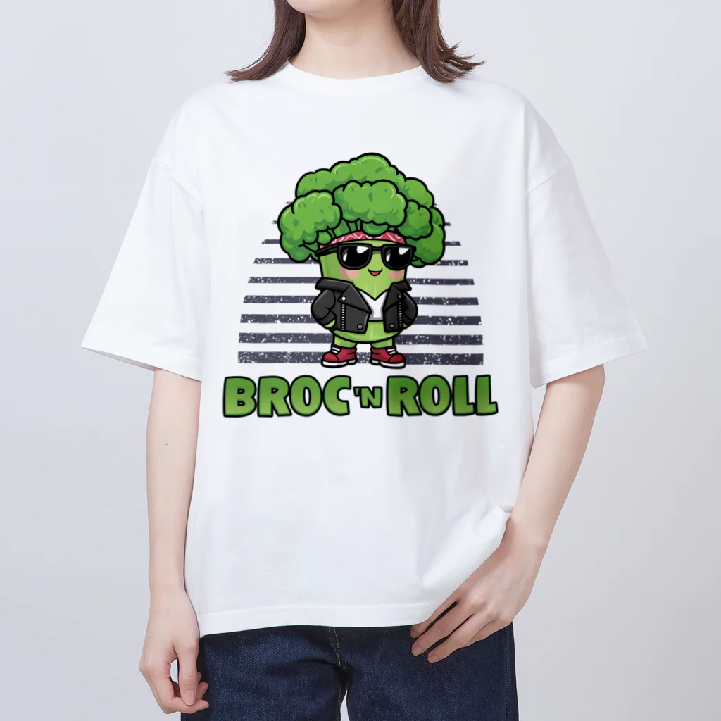 Stylo Tee Shopのブロックンロールのブロッコリー Oversized T-Shirt