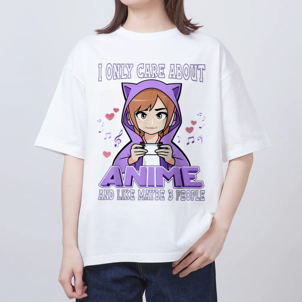 World_Teesのアニメガール - アニメと多分3人くらいしか興味がない オーバーサイズTシャツ