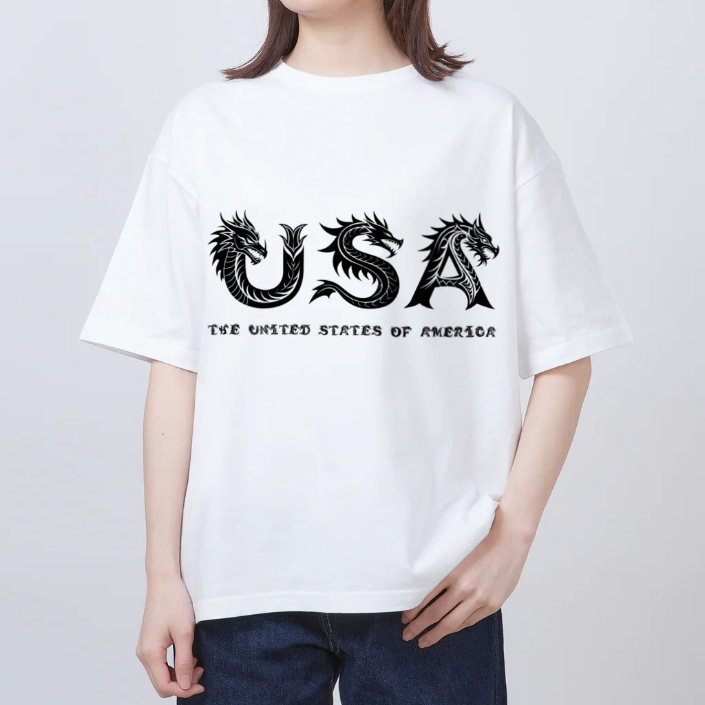 AwagoModeのUSA (The United States of America) Type1 (10) オーバーサイズTシャツ