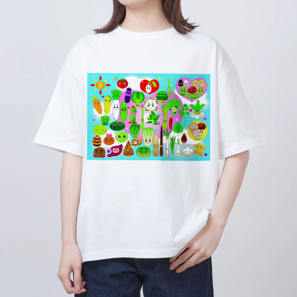 Noriko.lのお野菜オールスターズ Oversized T-Shirt