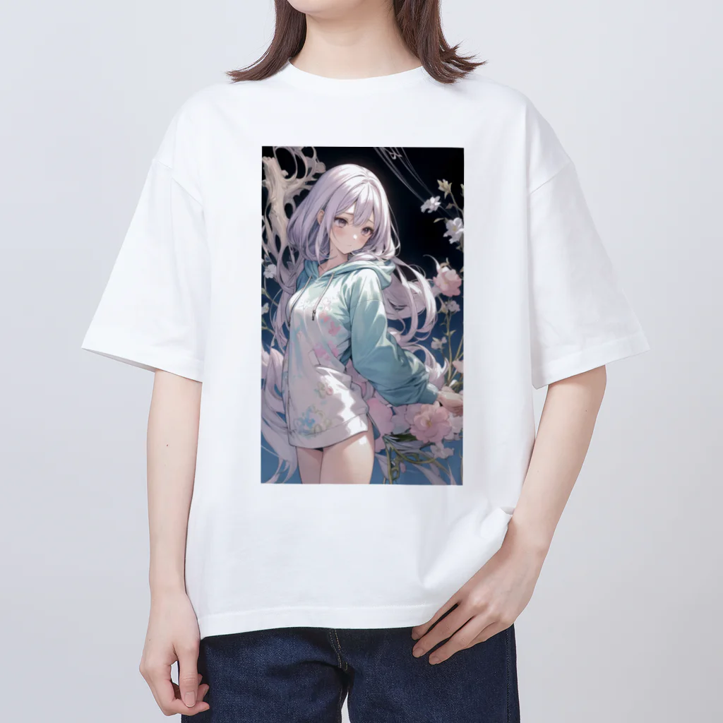 🐋うくはのお店の花と君3 オーバーサイズTシャツ