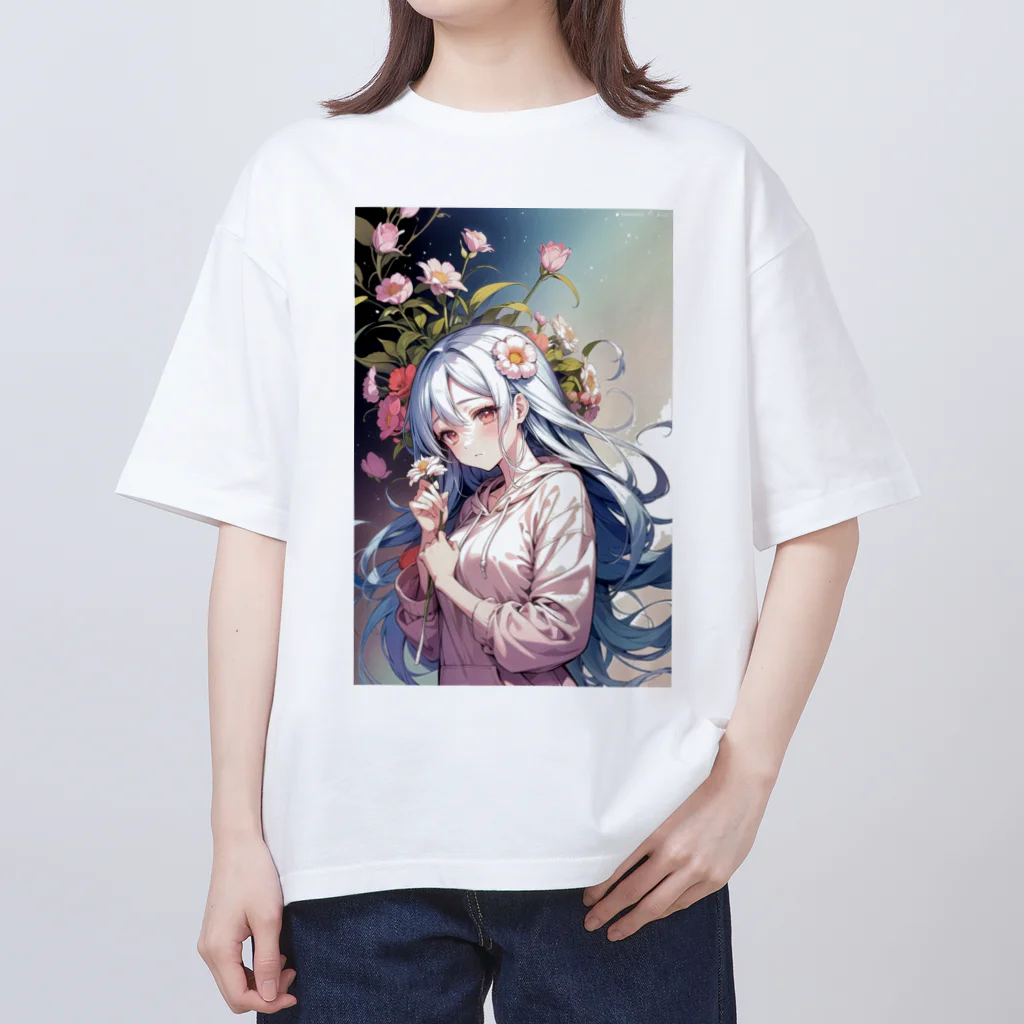 🐋うくはのお店の花と君7 オーバーサイズTシャツ