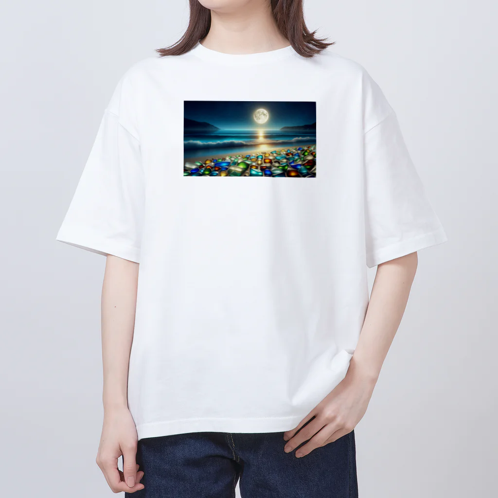 yunakiziの夜に輝くシーガラス Oversized T-Shirt