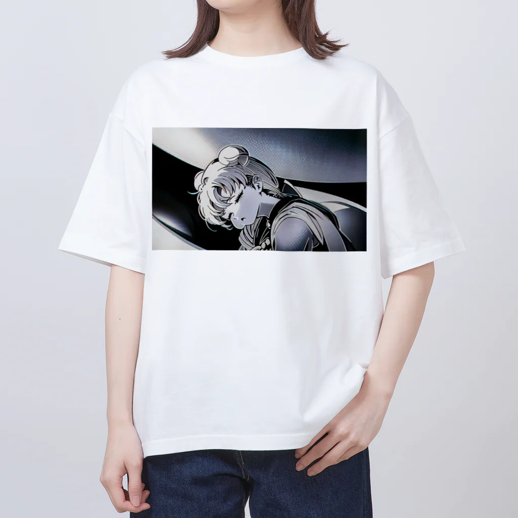 スーパーガール_super girl👸👗のセーラームーン風🌙居眠りガール Oversized T-Shirt