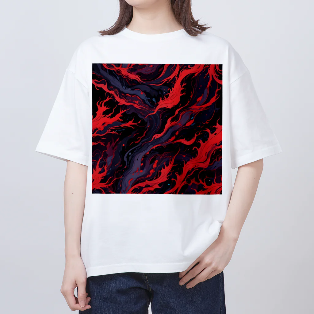 AI Fantasy Art Shopのart of fire① オーバーサイズTシャツ