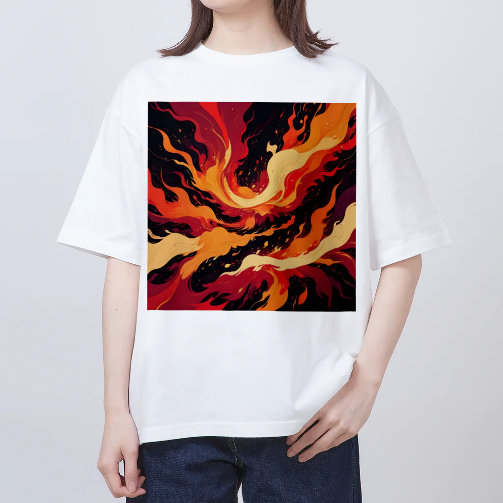 AI Fantasy Art Shopのart of fire② Oversized T-Shirt