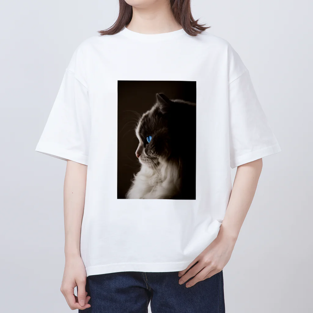 mochachachachaのもちゃ猫tee Oversized T-Shirt