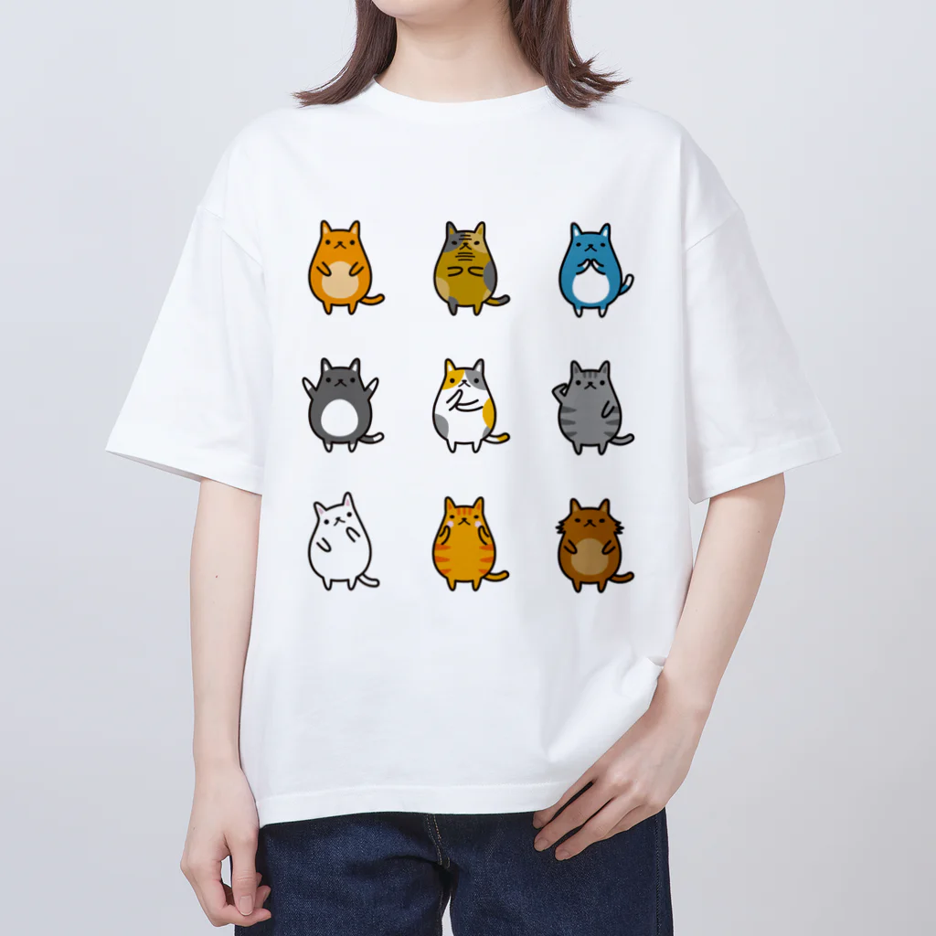 hiropo3のねこズ オーバーサイズTシャツ