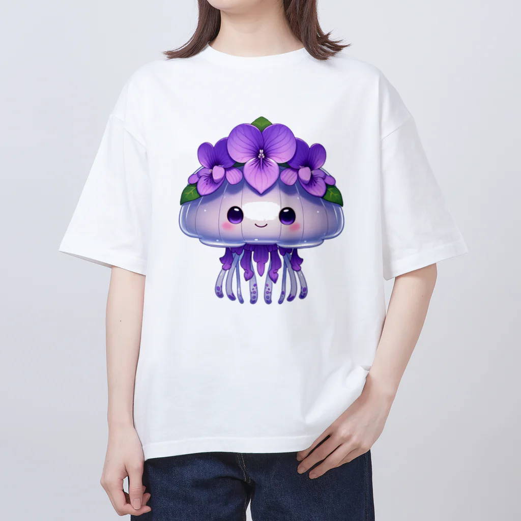 kimiyanの花くらげ　すみれちゃん2 オーバーサイズTシャツ