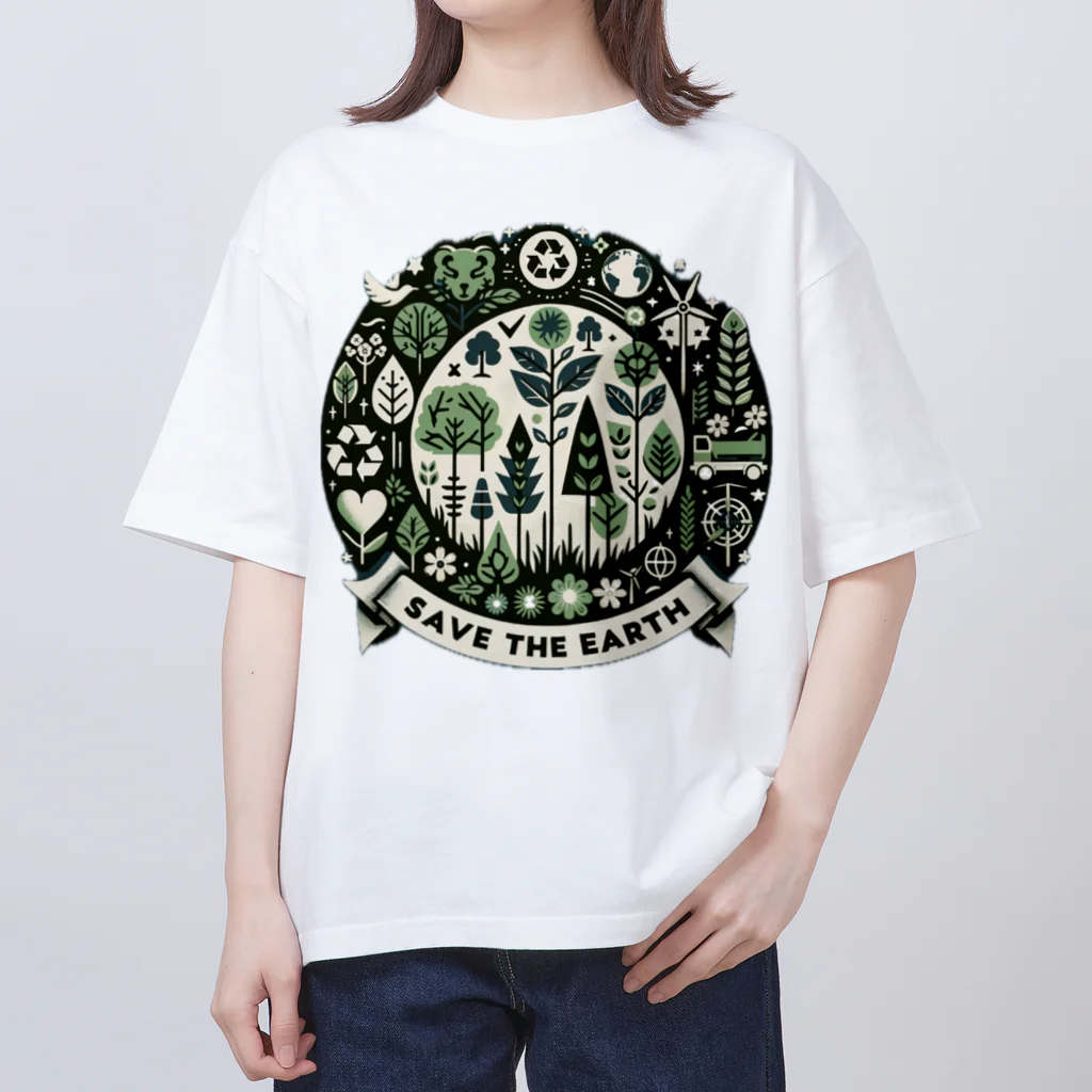 tau18のSAVE THE EARTH Oversized T-Shirt