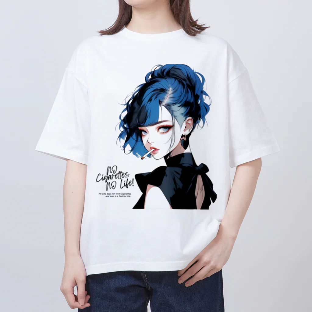 KUSUZINIA'S SHOPのSmoking Lady (Ver.2) Oversized T-Shirt