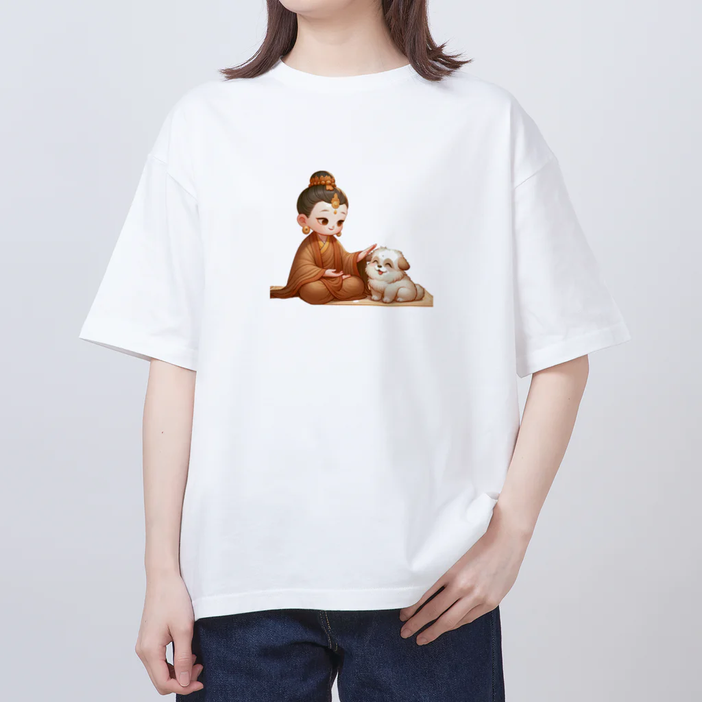 BOSATUの犬と菩薩 オーバーサイズTシャツ