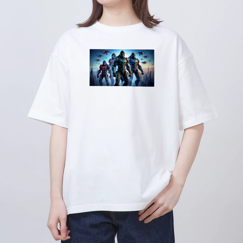 Animal_hero-457_AsukaYamamotoの立派なゴリラ オーバーサイズTシャツ