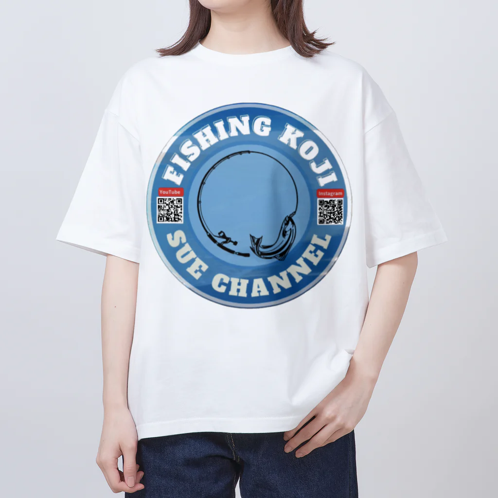 すえch公式ショップの釣りKojiロゴアイテム Oversized T-Shirt