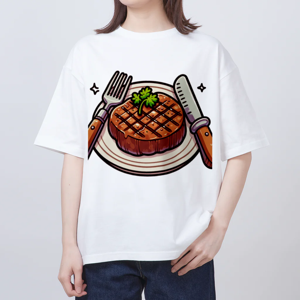 jojo-のステーキ オーバーサイズTシャツ