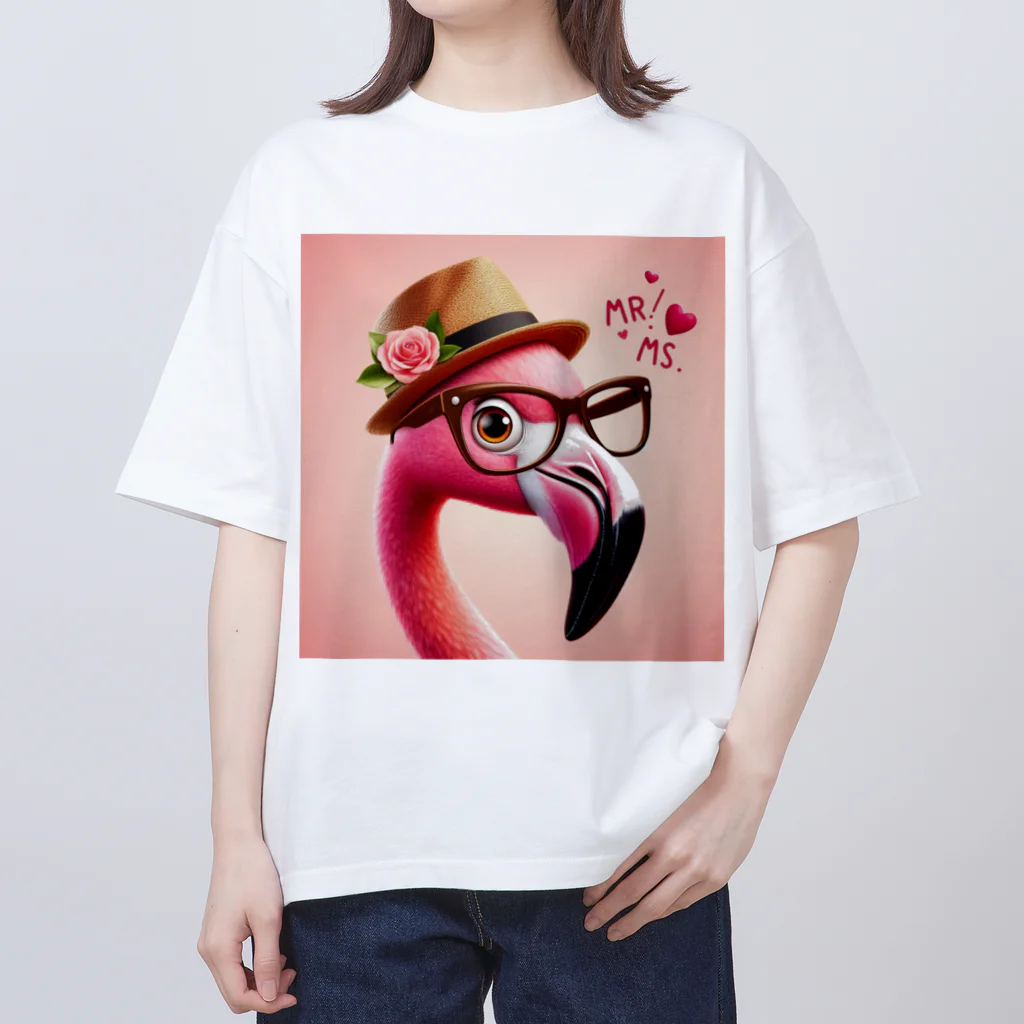 nail_aphroditeの素敵なフラミンゴさん Oversized T-Shirt