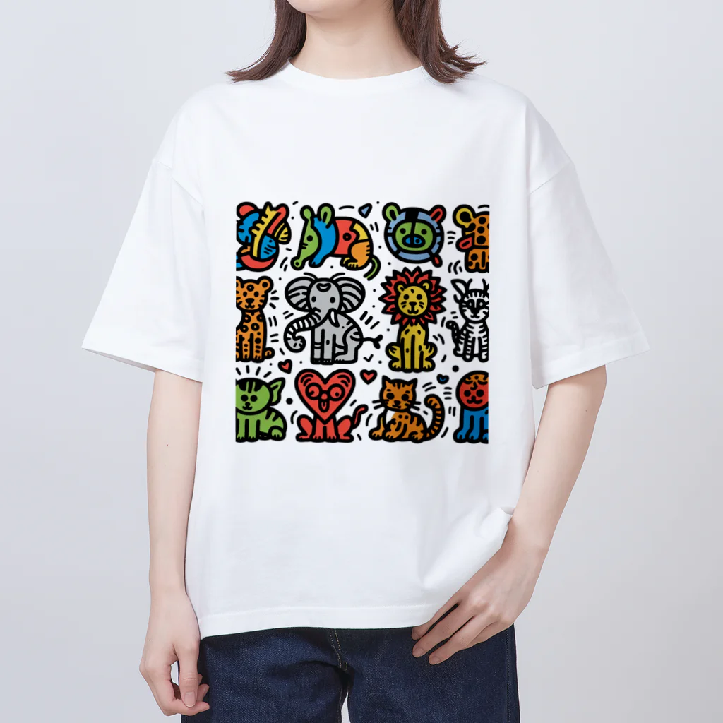 rightOneのアートタイム オーバーサイズTシャツ